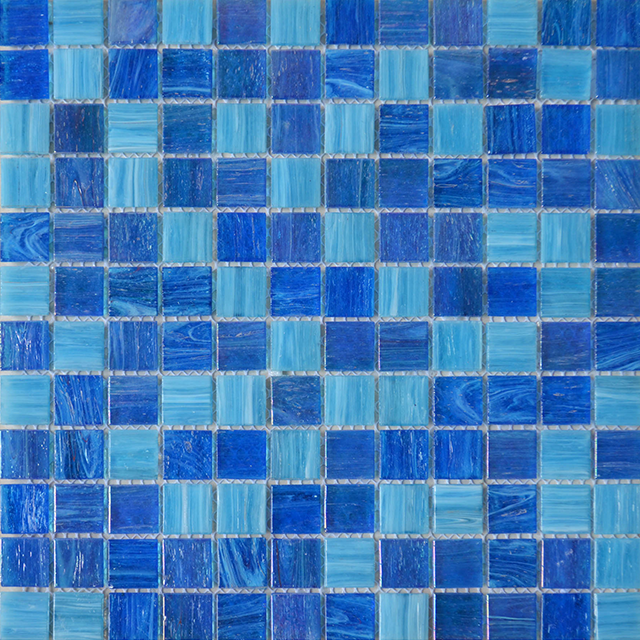 Mosaico de Vidrio Azul 23x23mm para Piscina