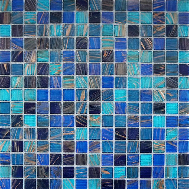 Foshan fabricante Goldline 20x20mm mosaico de vidrio para pared de fondo